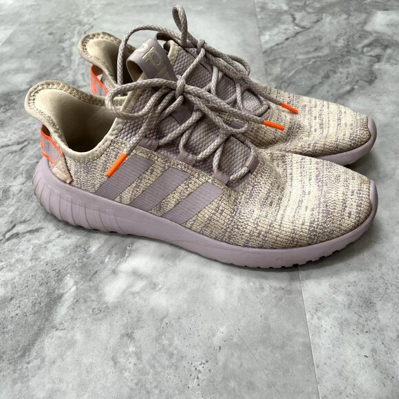 Adidas Kaptir X Womens Sz 9.5 Purple Solar Orange Creme Cloudfoam Shoes Sneakers - Picture 1 of 9